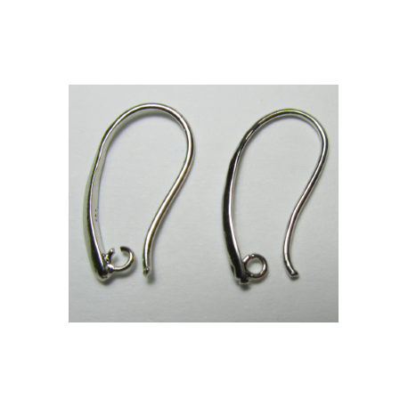 Monachella in Ottone Design 9x16x2 mm Color Argento - 2 pz