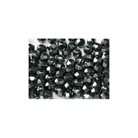 Mezzo Cristallo 6 mm Jet Hematite - 25 Pz