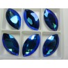 Cabochon Navetta Sfaccettata 17x32 mm Blue/Green Zircon AB - 1 pz