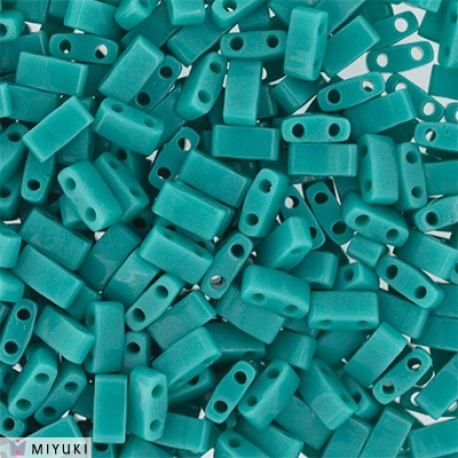 Half Tila Miyuki 5x2,5 mm Opaque Turquoise Green - 5 g