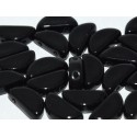 Semi Circle Beads 5x10 mm Jet - 10 Pz