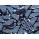 Semi Circle Beads 5x10 mm Jet Hematite - 10 Pz
