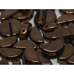 Semi Circle Beads 5x10 mm Bronze - 10 Pz