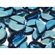 Semi Circle Beads 5x10 mm Jet Full Ab - 10 Pz