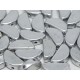 Semi Circle Beads 5x10 mm Alluminium Silver - 10 Pz