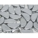 Semi Circle Beads 5x10 mm Alluminium Silver - 10 Pz