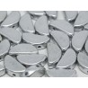 Semi Circle Beads 5x10 mm Alluminium Silver - 10 Pz