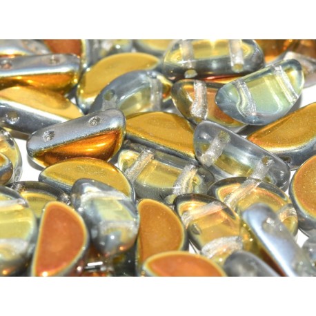 Semi Circle Beads 5x10 mm Crystal Sunset - 10 Pz
