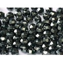 Mezzo Cristallo 4 mm Jet Hematite - 50 Pz