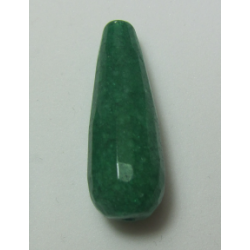 Jade Faceted Drop Dyed Dark Green 30x10 mm - 1 pc