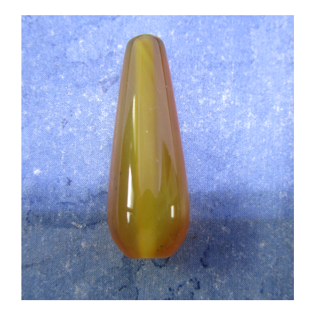Goccia Agata Liscia Colorata Giallo Variegato 30x10 mm - 1 pz