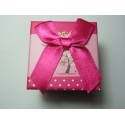 Scatola Cartone per Anelli 50x50x40 mm Fantasia Fucsia- 1 pz
