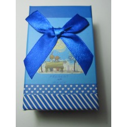 Scatola Cartone per Bijoux 80x50x30 mm Fantasia Blu - 1 pz