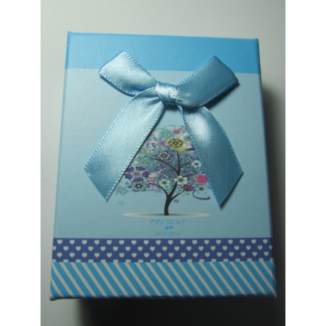 Scatola Cartone per Bijoux 90x70x30 mm Fantasia Azzurra- 1 pz