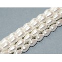 Glass Drop Pearl Coated 7x5 mm Bright White - 20 pcs