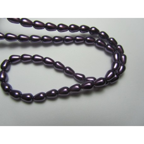 Goccia/Briolette Cerata Vetro 7x5 mm Violet - 20 pz