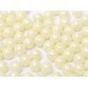 Perle Tonde in Vetro di Boemia 3 mm Chalk White Cream Luster - 50 Pz
