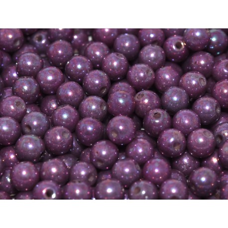 Perle Tonde in Vetro di Boemia 3 mm Chalk White Iris- 50 Pz