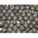 Perle Tonde in Vetro di Boemia 6 mm Matte Iris Brown - 25 Pz