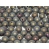 Perle Tonde in Vetro di Boemia 6 mm Matte Iris Brown - 25 Pz