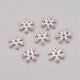 Distanziatore in metallo 8,5x2,5 mm Forma Fiocco di Neve, Color Argento - 10 pz
