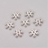 Distanziatore in metallo 8,5x2,5 mm Forma Fiocco di Neve, Color Argento - 10 pz