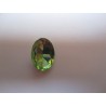 Oval Faceted Glass Cabochon 13 x 18 mm Peridot- 1 pc