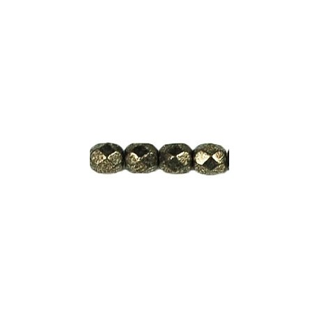 Mezzo Cristallo 4 mm Coated Metallic Antique Platinum - 50 Pz