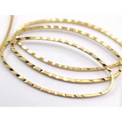 Connettore Ovale Lavorato 40 x 20 mm in Ottone - 1 pz