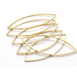 Connettore Navetta Liscio 41x16 mm in Ottone - 1 pz