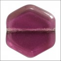 Perle in Vetro Collezione Vintage Par Puca® Esagono 16 x 15 x 4 mm Amethyst - 5 pz