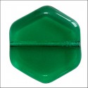 Perle in Vetro Collezione Vintage Par Puca® Esagono 16 x 15 x 4 mm Emerald - 5 pz