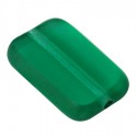 Perle in Vetro Collezione Vintage Par Puca® Rettangolo 12 x 8 x 3 mm Emerald - 10 pz