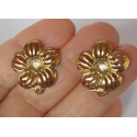 Perno in Zama Fiore Traforato 19 mm Color Oro/Bronzo Lucido - 2 pz