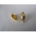 Perno in Zama a Chiusura Mandorla 21x10 mm Color Oro Lucido - 2 pz