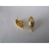 Perno in Zama a Chiusura Mandorla 21x10 mm Color Oro Lucido - 2 pz