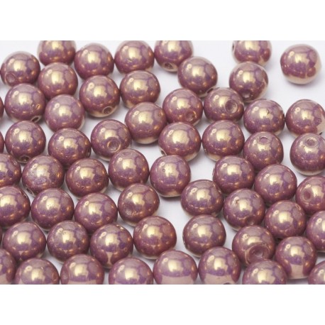 Perle Tonde in Vetro di Boemia 3 mm Chalk White Vega Luster - 50 Pz