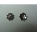Coppetta Spessa a Forma di Fiore 16 mm Color Argento Anticato - 10 pz
