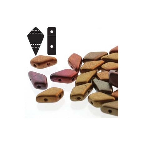 Kite Beads 9 x 5 mm Violet Rainbow - 5 g