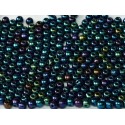 Perle Tonde in Vetro di Boemia 3 mm Iris Blue - 50 Pz