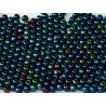 Perle Tonde in Vetro di Boemia 3 mm Iris Blue - 50 Pz