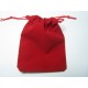 Velvet Jewelry Bag 9x7 cm Red - 1 pc