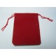 Velvet Jewelry Bag 9x7 cm Red - 1 pc
