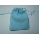 Velvet Jewelry Bag 9x7 cm Light Blue - 1 pc