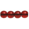 Perle Tonde in Vetro di Boemia 4 mm Dark Ruby - 50 Pz