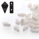 Kite Beads 9 x 5 mm Chalk White - 5 g