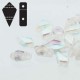 Kite Beads 9 x 5 mm Crystal AB - 5 g