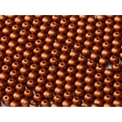 Perle Tonde in Vetro di Boemia 4 mm Copper - 50 Pz