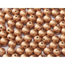 Perle Tonde in Vetro di Boemia 4 mm Vintage Copper - 50 Pz