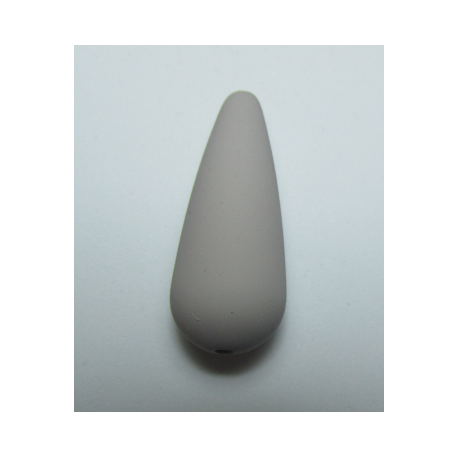 Goccia Resina Satinata 33x13 mm Grigio Chiaro/Beige - 1 pz